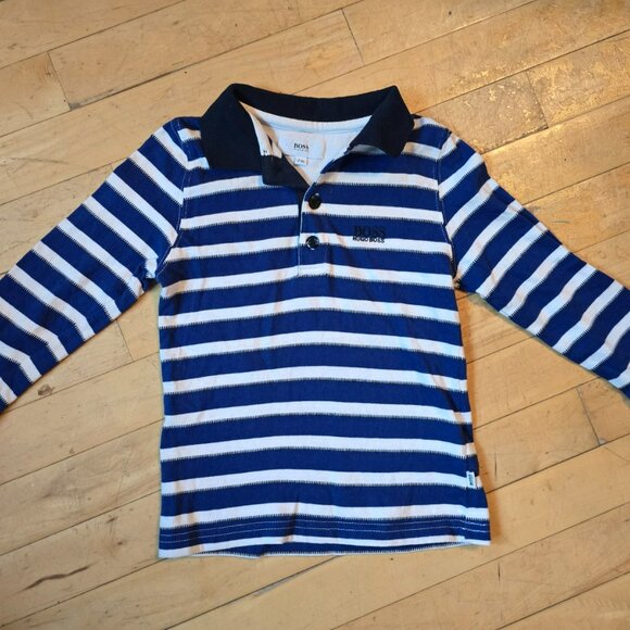Hugo Boss Toddler Polo Shirt | Size 2T / EU 86 Blue & White Stripes - Picture 9 of 15